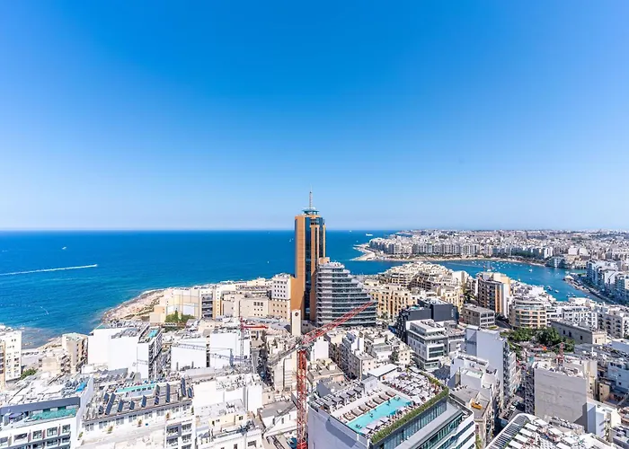 20Th Floor Luxury Sea View Mercury Tower Apartment - Rooftop Pool! By Stays Uniq * Saint Julian's