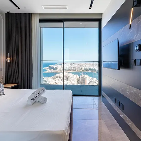 Lejlighed Mercury Tower Skyline With Pool Access Saint Julian's